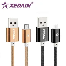 XEDAIN Кабель зарядного устройства микро-usb для samsung/Xiaomi/huawei/SONY телефонный кабель из сплава данных зарядный кабель 1 м 2 м 3 м металлическая нейлоновая оплетка