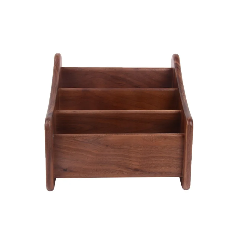 

Fashion Household Tissue Box Practical Wood Solid Color Desktop Living Room Tray Storage Box Servilletero Black Brown 50ZJH10