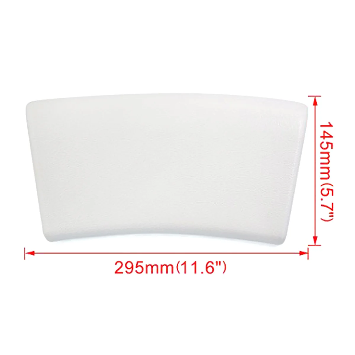11," x 5,7" PU Материал Подушка для ванны, с 2 мощными присосками, белая Ванна подушка идеально поддерживает голову
