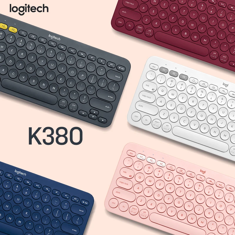 Logitech K380 многофункциональная Bluetooth беспроводная клавиатура linemate многоцветная