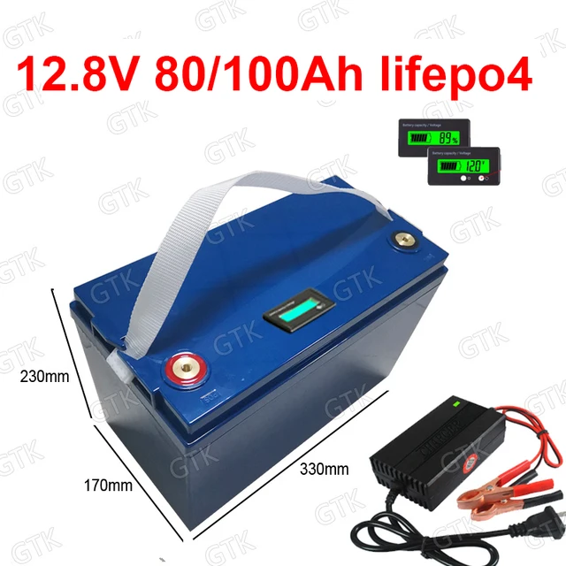 Gtk-リチウム電池lifepo4,12.8v,12v,100ah,80ah,bluetooth,bms 