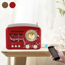 Портативный Bluetooth динамик Ретро Мини Портативный беспроводной Bluetooth динамик радио USB/TF карта Музыкальный плеер HIFI сабвуфер динамик