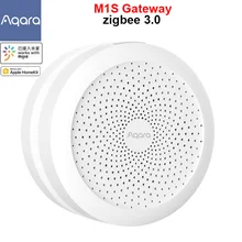 Original Aqara M1S Centro Gateway con RGB Led de luz de la noche de Zigbee 3,0 voz de Siri aplicación remota de Control de trabajo en casa, Mijia APP con HomeKit