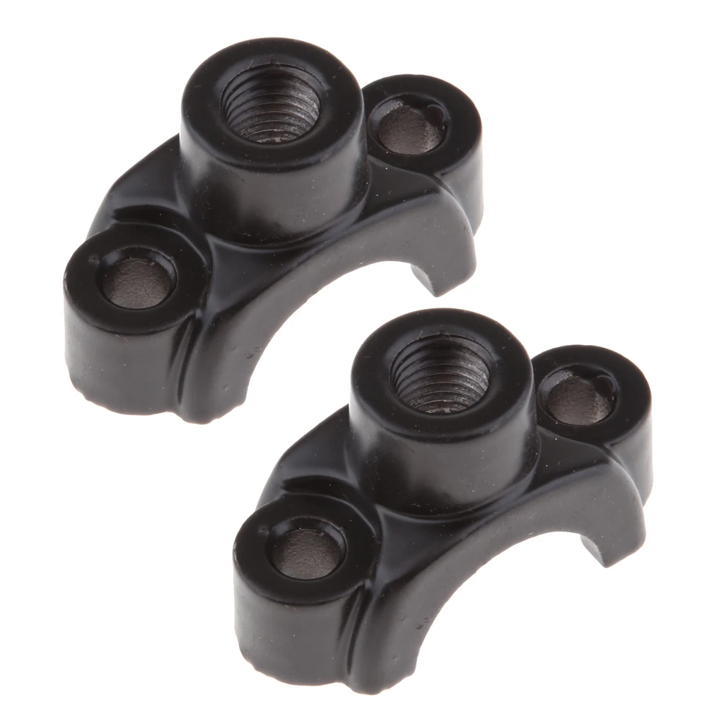 2X 8mm Thread 22mm HandleBar Rear View Mirrors Mount Holders Adapters Clamps