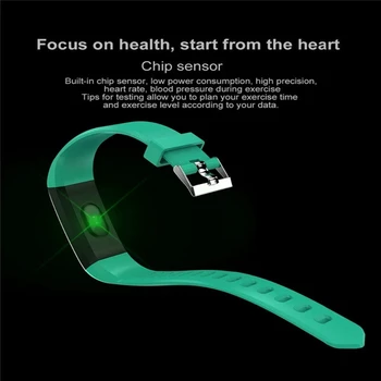

Heart Rate Monitor Pedometer Fitness Tracker smart band bracelet 115plus
