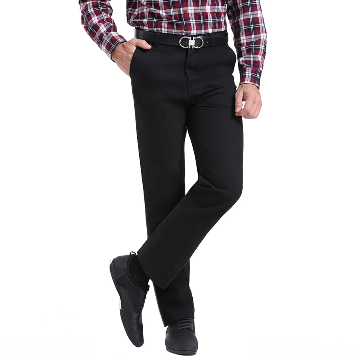 Autumn Casual Pants MEN'S Trousers Men Business Casual Pure Cotton Micro Elastic Long Pants Men's Large Size