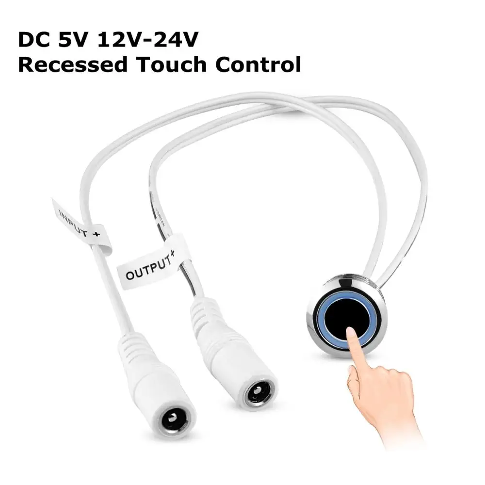 Touch sensor control Ручная развертка/сенсорный Сенсор диммер для Светодиодные ленты светильник AC/DC 12 V-24 V переключатель включения/выключения контроллера регулировки Яркость регулятором уровня яркости - Цвет: Touch sensor control