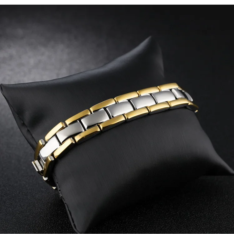OPK высококачественный мужской браслет Новая мода ювелирные изделия Классический Гладкий золотой бизнес мужской здоровья Титановый