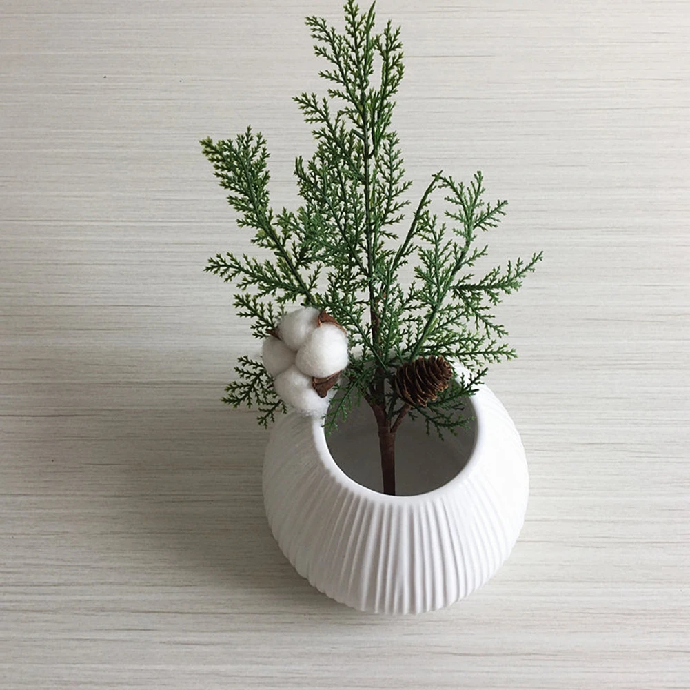 

5 pcs /1pcs Christmas Artificial Realistic Plants Simulation Cypress Flower for Christmas Decor Home Xmas Office Fake Flowers