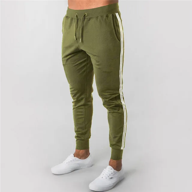 Fitness Muscle Gray Jogging Pants Solid Running Pants Men Sport Pencil Pants Men Cotton Soft Bodybuilding Joggers Gym Trousers Photo Color