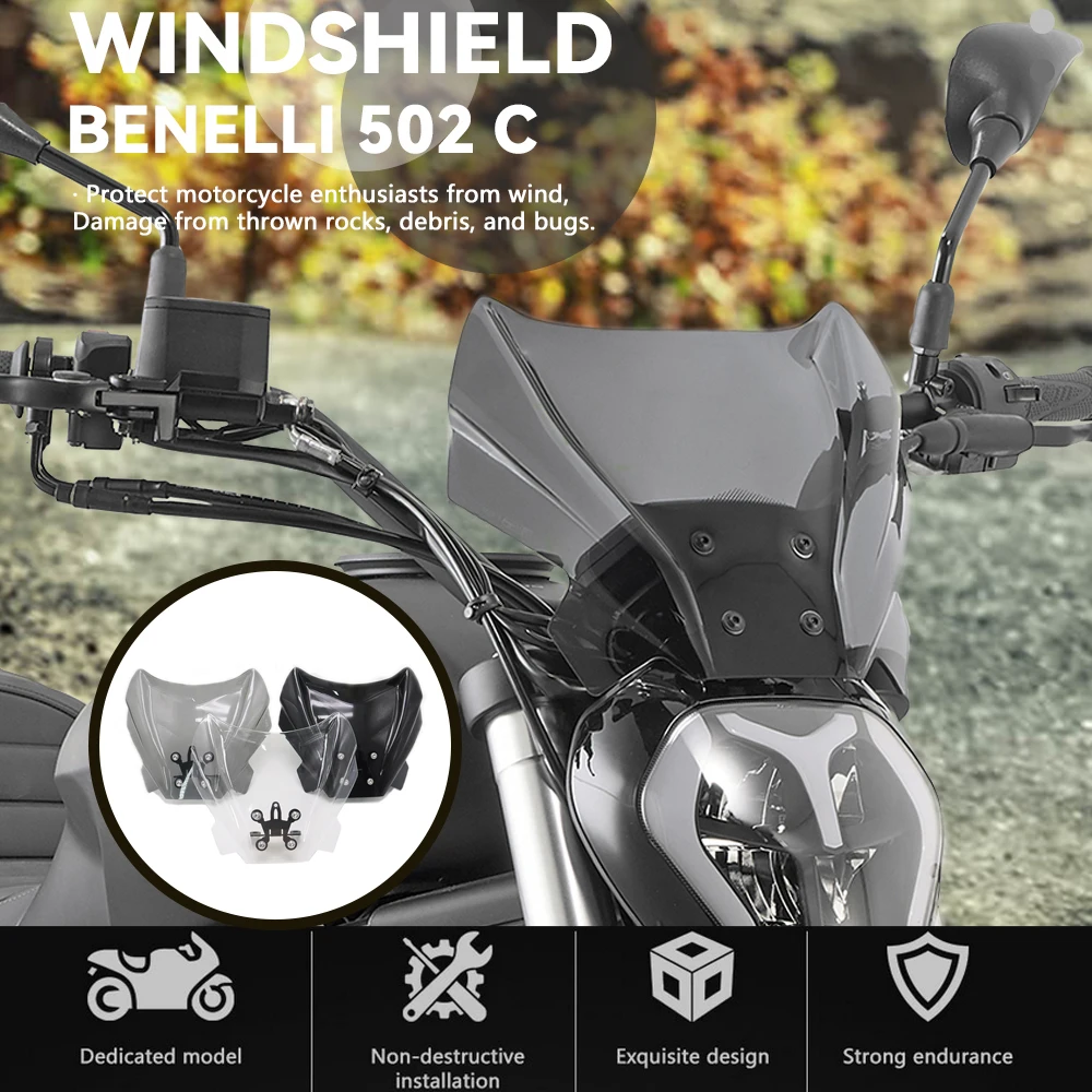 

Wind Shield Deflectore For Benelli 502C 502 C New Motorcycle Accessories Windshield Windscreen 2019-2021 2020