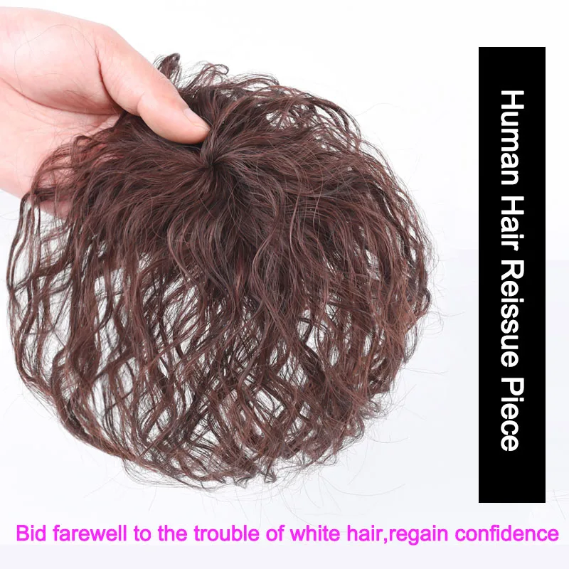 

DIANQI Synthetic Power Curly Artificial-Material Hair Topper Hairpiece Natural Hair ClipIns For Women Hair