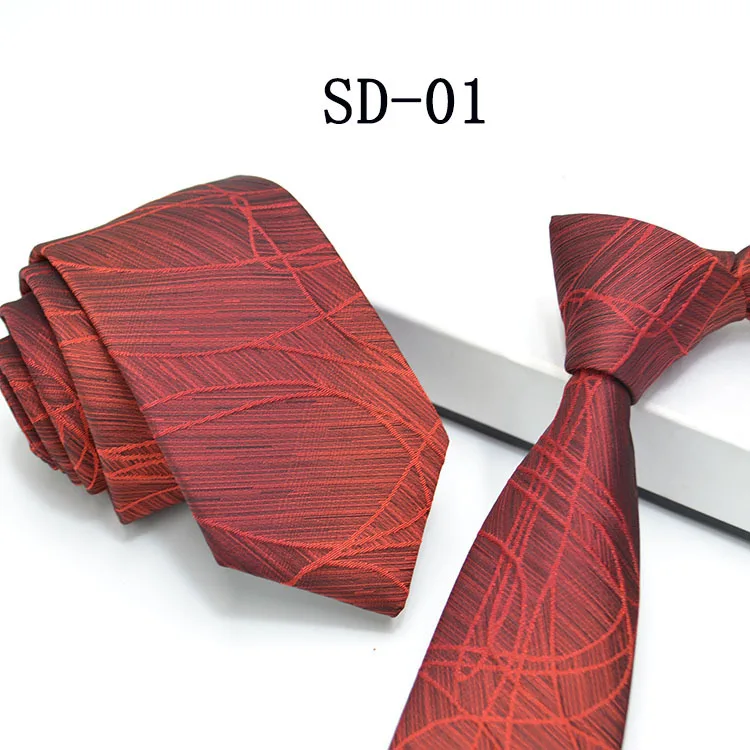 Классический мужской деловой формальный свадебный галстук 6 см в полоску модный галстук-рубашка Аксессуары для платья - Цвет: SD-01