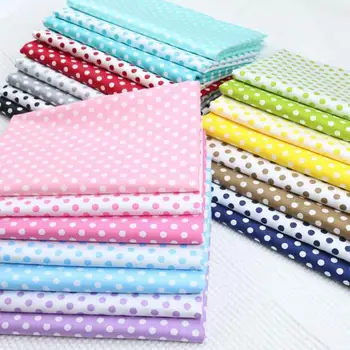 

Polka Dots 100% Cotton Printed Fabric For Quilting Kids Patchwork Clothes DIY Crafts Sewing Fat Quarters Material For Baby Child