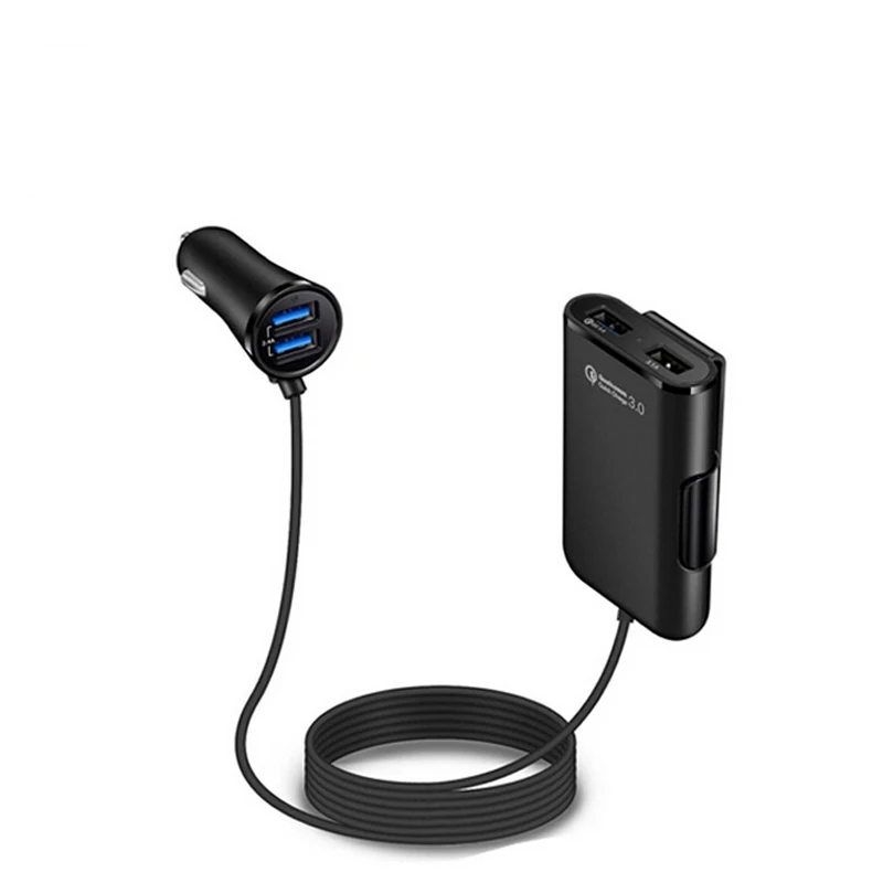 4 Порты и разъёмы USB шины для легковых автомобилей Зарядное устройство расширения usb-хаб переднее и заднее сиденье для мобильного телефона MP3 MP4 цифровой Камера