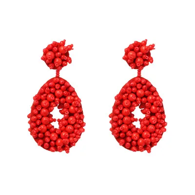 JURAN 32 дизайна красная богемная кисточка ручной работы серьги для женщин женские хрустальные свисающие серьги с бриллиантами статусные модные ювелирные изделия - Окраска металла: 51991-RD