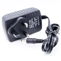 Universal Multi - Voltage Power Adapter with Interchangeable Plugs for LED Strips and Monitors (Black)