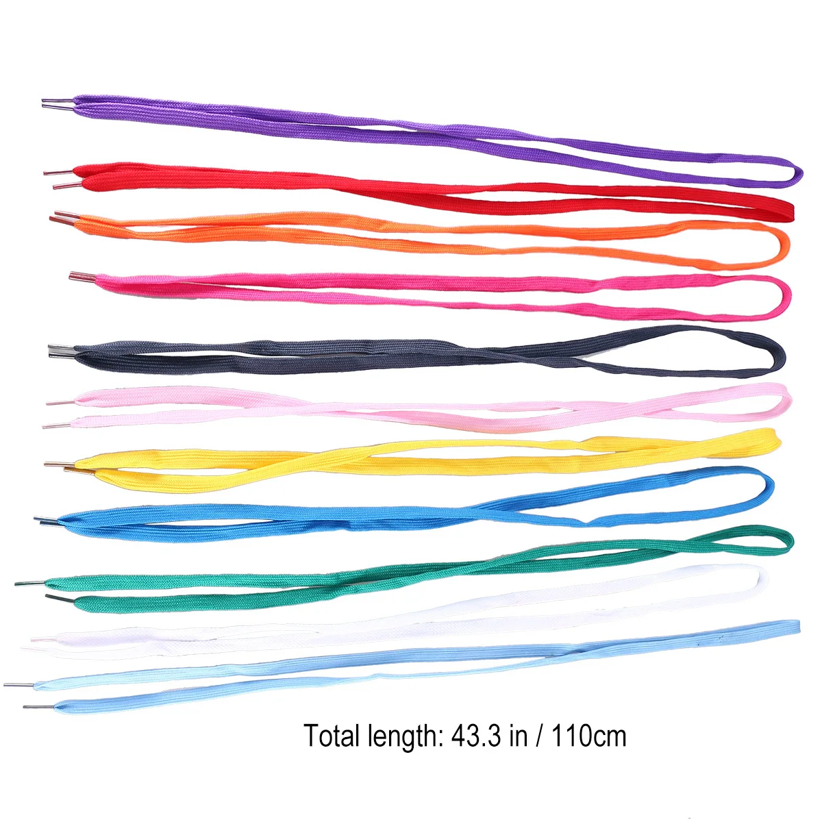 12 Pairs of Replacement Flat Shoelaces Sport Shoe Laces Strings Sneakers Boots 