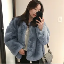 Aliexpress - Winter Outerwear Female Faux Rabbit Fur Short Coats Jackets Women Loose Slim Plush Coat Autumn Winter New Warm Coat Jacket Girls