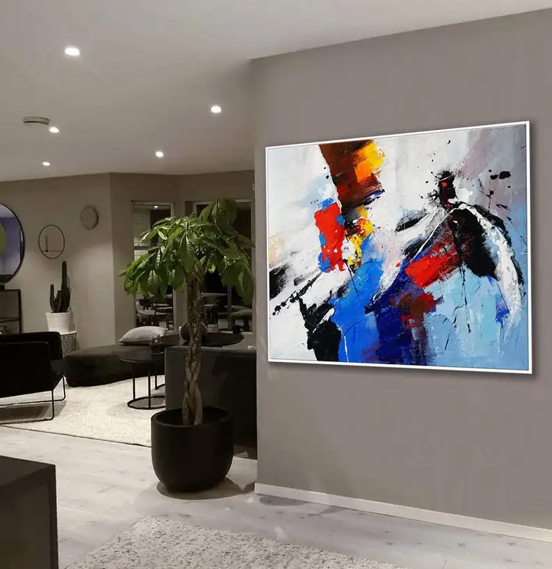 

Handmade Acrylic Painting Palette Knife Modern Art Work Abstract Artwork Large Wall Art Canvas Painting Office Living Room Decor