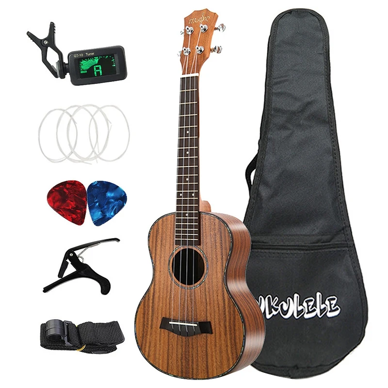 

Tenor Ukulele Set 26 Inch Acacia Wood Acoustic Ukelele 4 Strings Hawaiian Guitar Music Instrument
