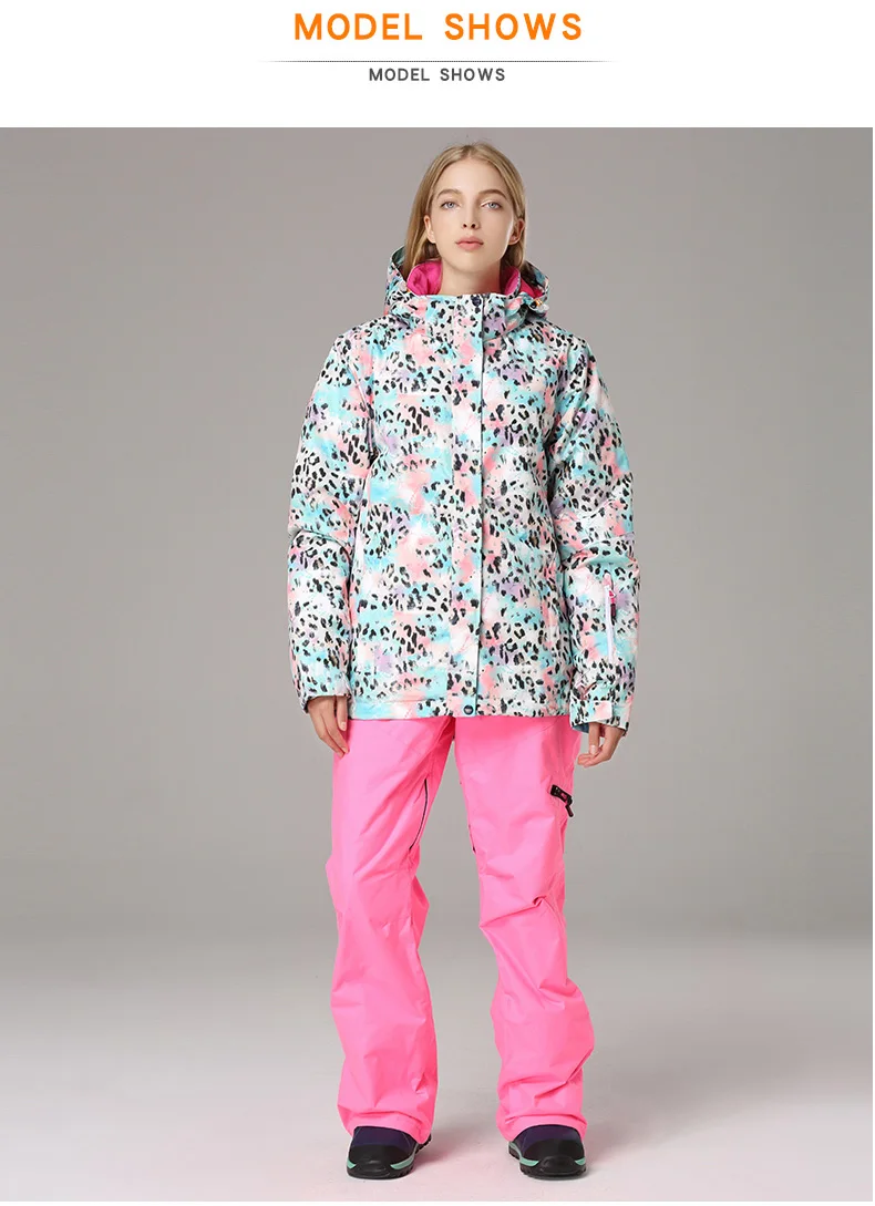 Лыжная куртка Женская ветрозащитный водонепроницаемый лыжный сноуборд куртки зимняя Флисовая теплая куртка зимняя походная куртка