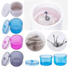 1 шт Профессиональные Розовые Пластиковые Портативные Инструменты для маникюра и дизайна ногтей, чистящая коробка для дизайна ногтей, стерилизатор для чистки пыли