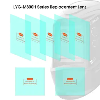 

YESWELDER 5PCS Outer and 2PCS Inner Alternate Replaceable Protection Lens for LYG-M800H Series Welding Helmet