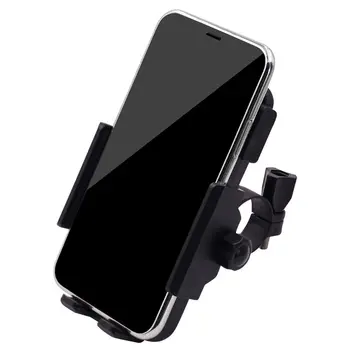 

360 Degree Rotating Waterproof 12V-32V Motorcycle Handlebar Mirror Smart Phone Holder Qi Wireless Charger Mount Stand For inch