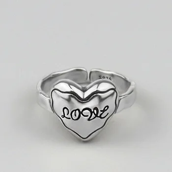 

Coolkala sterling silver design simple love letter ring female style Valentine's Day gift