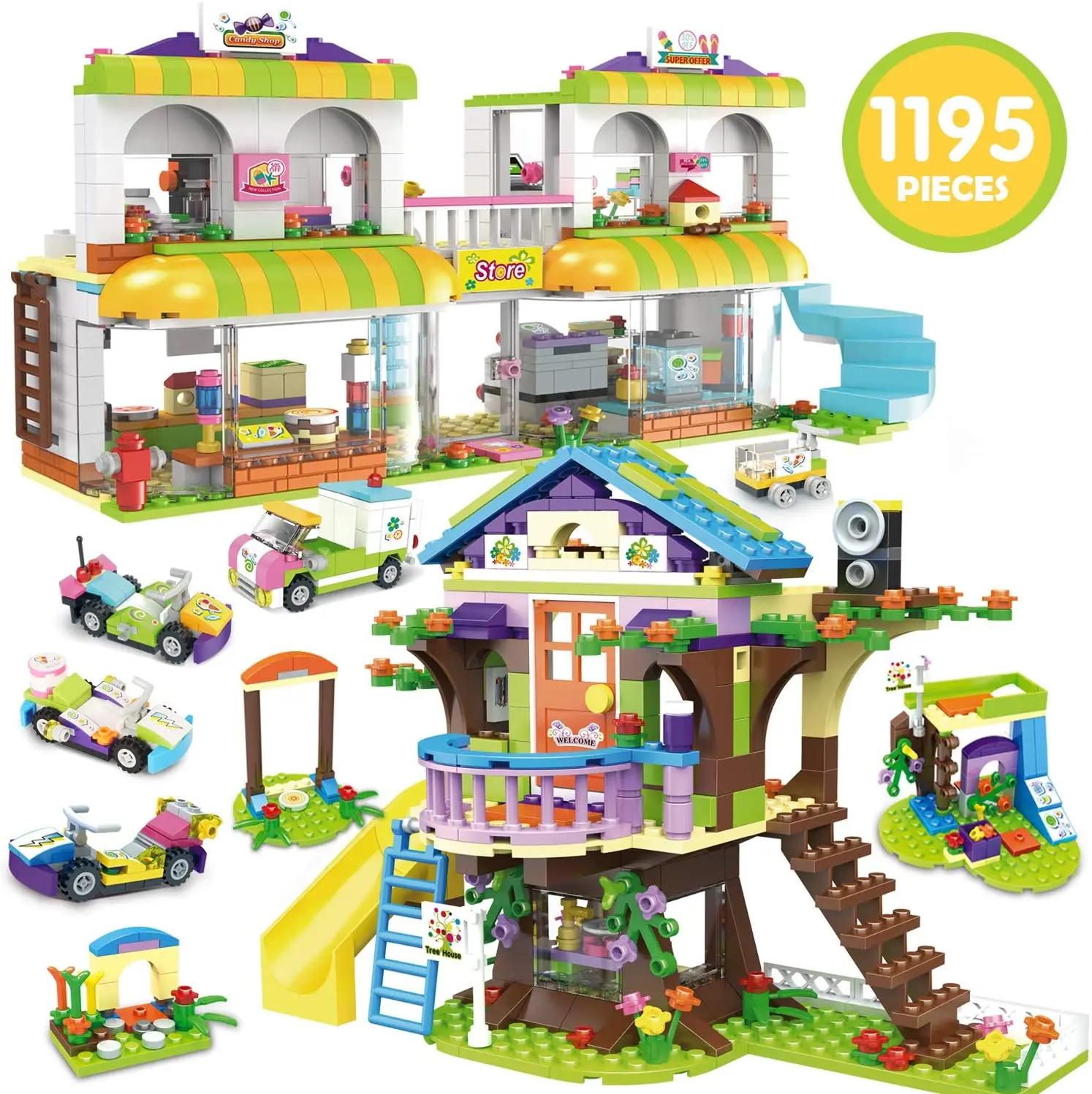 Mia Adventure Tree House Building Blocks Stacking Bricks Compatible Girls Friends Kids Toys for Children Gifts | Игрушки и хобби