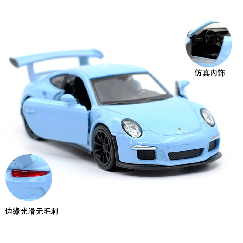 WELLY 1:36 911 GT3 RS Super sports car Alloy Diecast Car Model Toy With Pull Back For Children Gifts Toy Collection