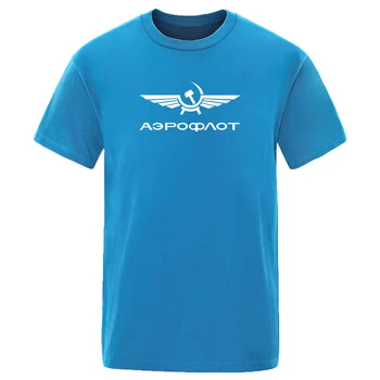

2020 summer Simple Print Man t-shirts solid color t shirt top Aeroflot CCCP Civil Aviation Ussr Russia Airforce Hip Hop clothing
