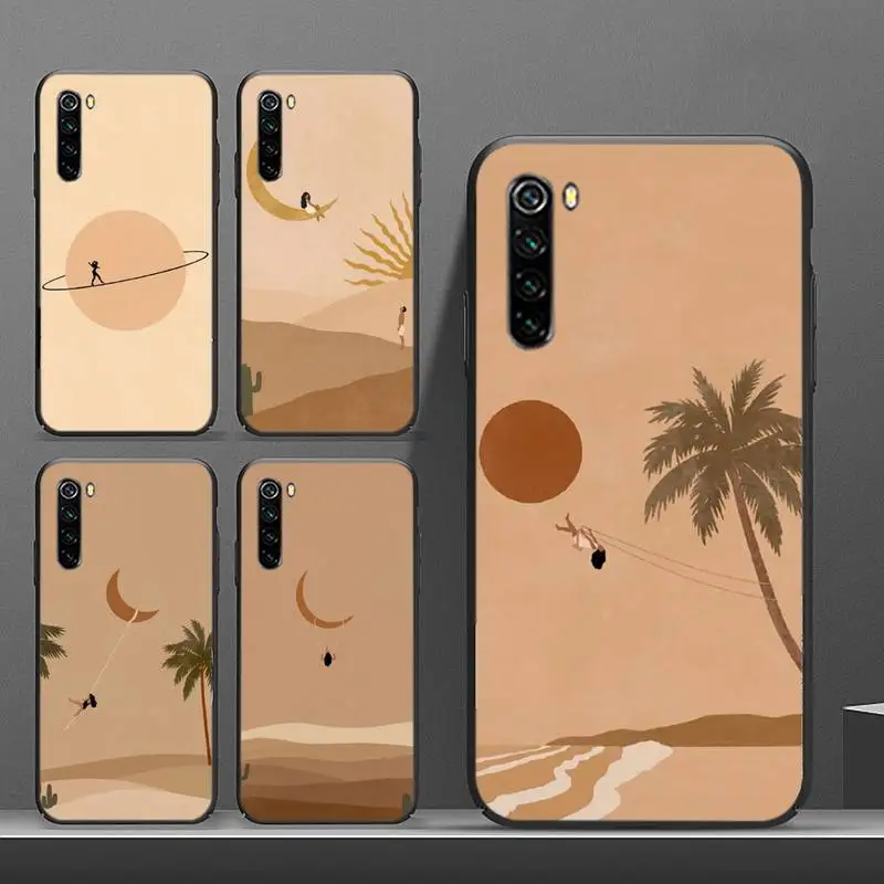 

Girls Moon Abstract Case Coque Fundas Etui For Xiaomi Note Max Mi 3 7 8 9se Redmi 7 7a 8 8t 9 1Pro Lite Phone Cases Cover