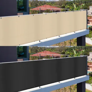 

Balcony Shield UV Protection Privacy Screen Sunshade Cover Net for Backyard Deck Patio balkon Fence Pool Porch Railing 1x 5m