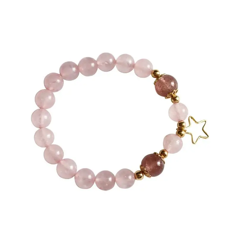 Handmade Natural Stone Lotus Ohm Buddha Beads Bracelet Pink Zebra Stone Lotus Charm Bracelet for Women Men Yoga Jewelry Gifts (2)