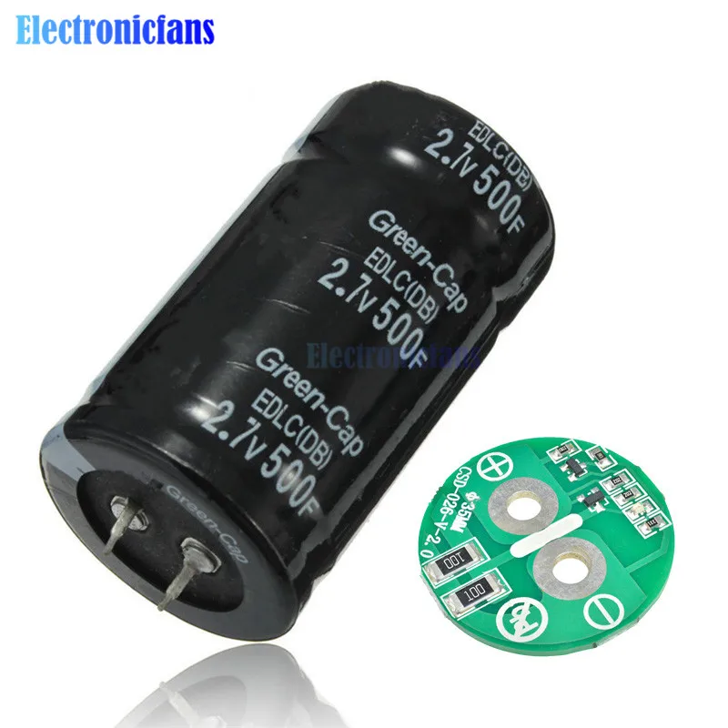 2,7 V 500F 35*60mm сверх яркий конденсатор Высокочастотный Низкочастотный супер конденсатор ESR с диаметром. 35 мм защитный конденсатор для автомобиля