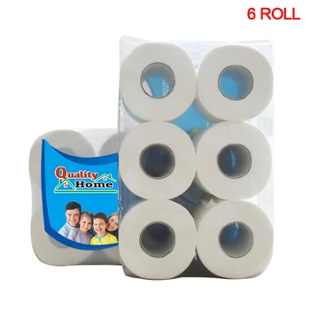

6Roll Three-Layer Soft Toilet Paper Skin-friendly Toilet Tissue Paper Towels Home Bath Toilet Roll Toilet Paper