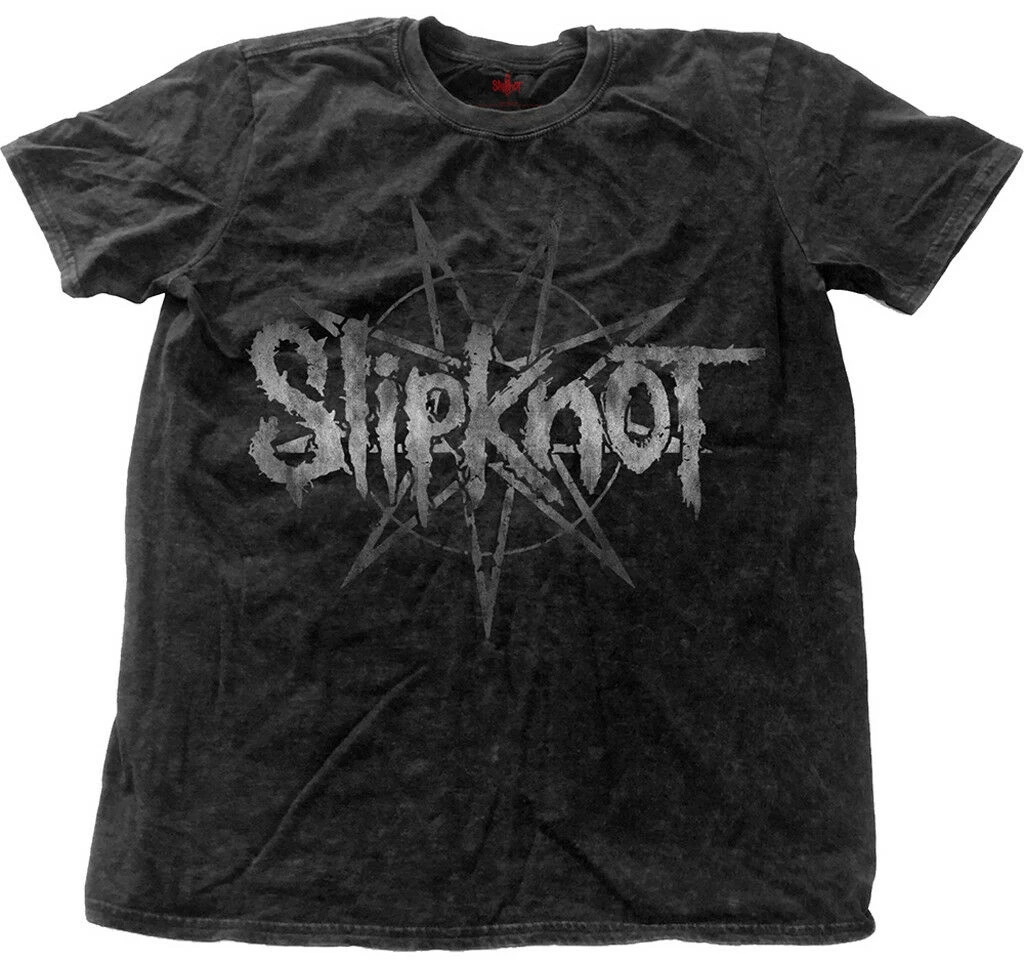 Логотип Slipknot Star Винтаж снег мыть футболку-Новый Официальный! Топы Мужская