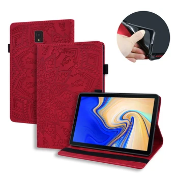 

100pcs/lot Calf Embossing Double fold+3 Card book style leather cover case for Samsung Galaxy Tab S4 10.5 inch SM-T830 T835 case