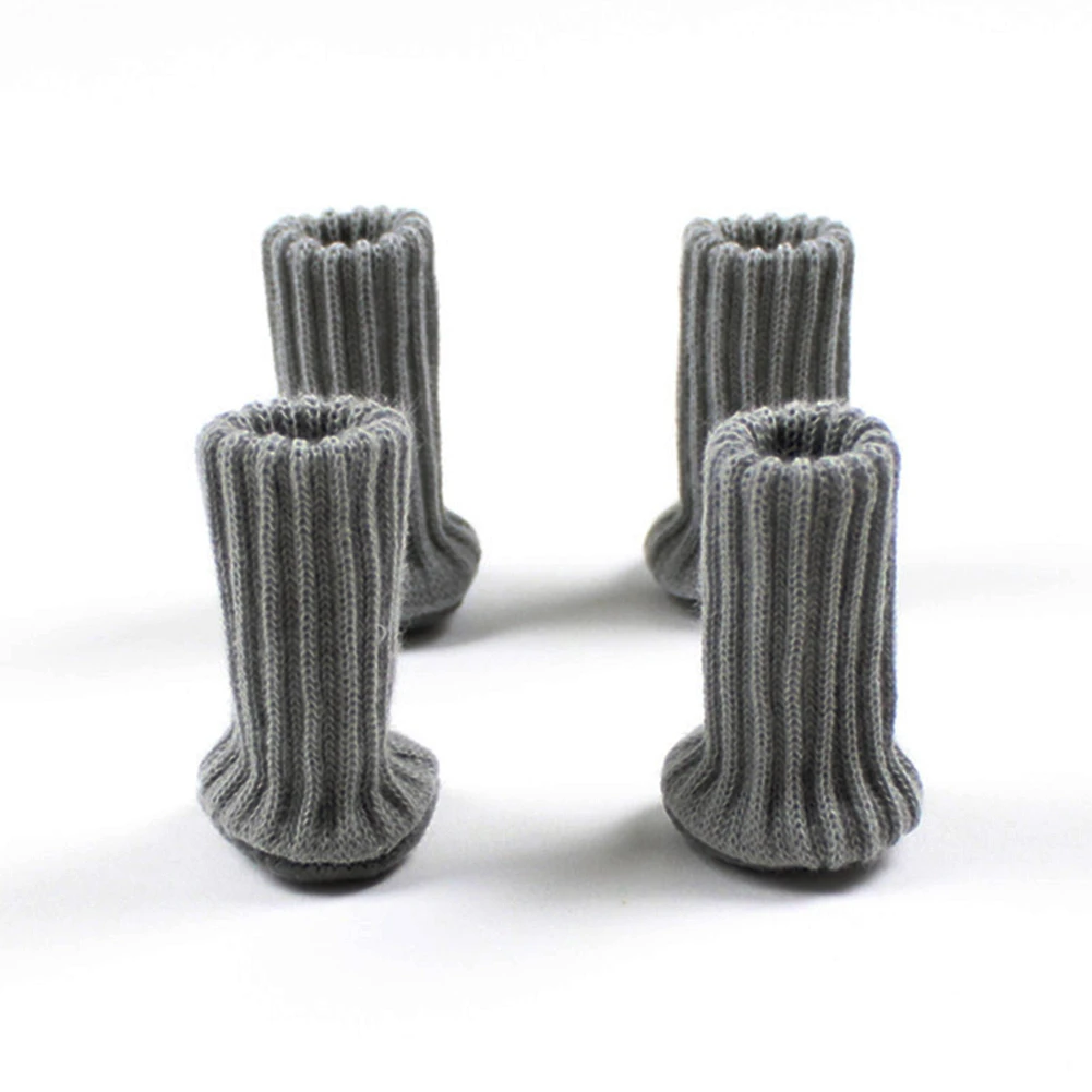 4 шт./компл. чехол для ножки стула стола вязаные утепленные носки напольные