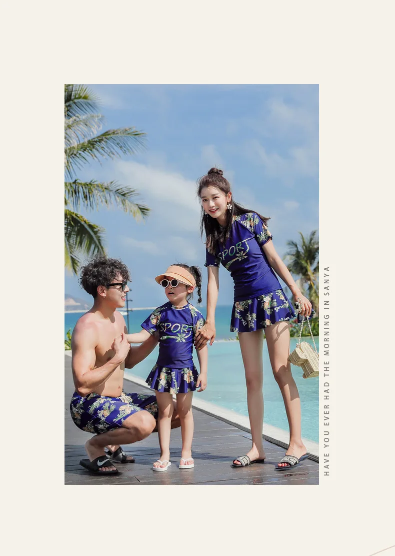 Bikinis Female Swimsuit Ladies May Beach Free Shipping Three Piece Couple Split Swimsuits With Skirt For Children Animal