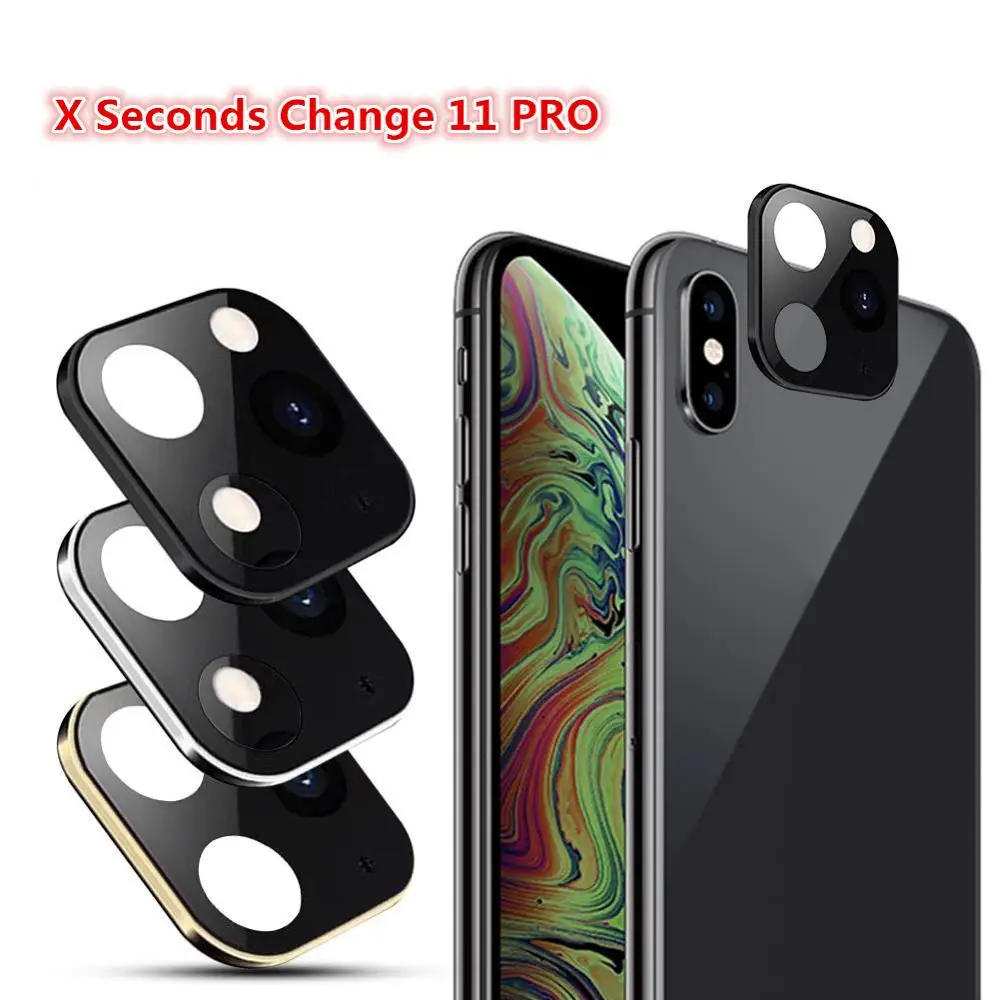 

Modified Camera Lens Seconds Change Cover for iPhone X XS MAX Sticker Fake Camera Film for iPhone 11 Pro Max Metal Stickers