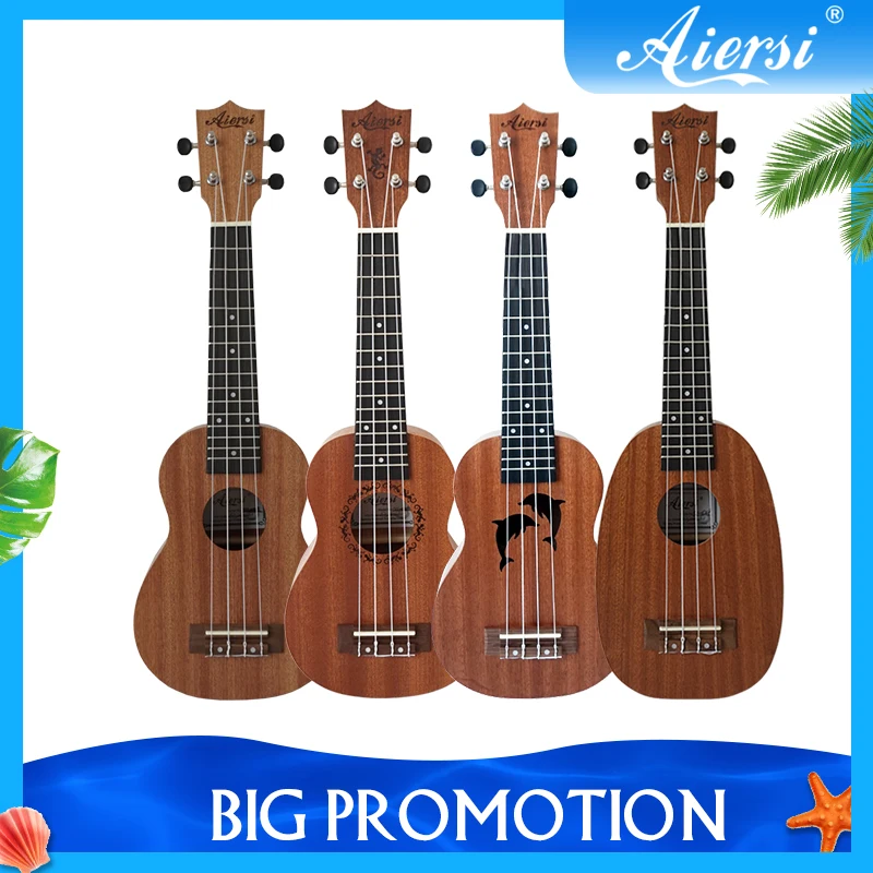 Aiersi бренд 21 дюймов Гавайская ель красное дерево сопрано Гекко укулеле музыкальный инструмент гитара 4 струнные гитары|Укулеле|   | АлиЭкспресс