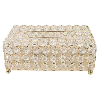 

Restaurant Organizer Home Decor Crystal Tissue Box Living Room Drawers Desk Office Napkins Container Hotel Bathroom Rectangular