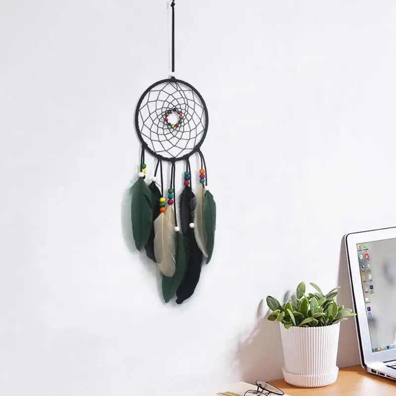 Feathers Beads Handmade Dreamcatcher Craft Dream Catcher Net Home Car Decor