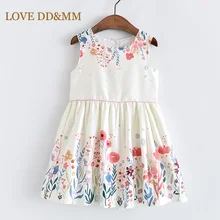 Красивые платья для девочек г. Детская одежда модное милое платье-майка с кружевными рукавами и цветочным принтом для девочек