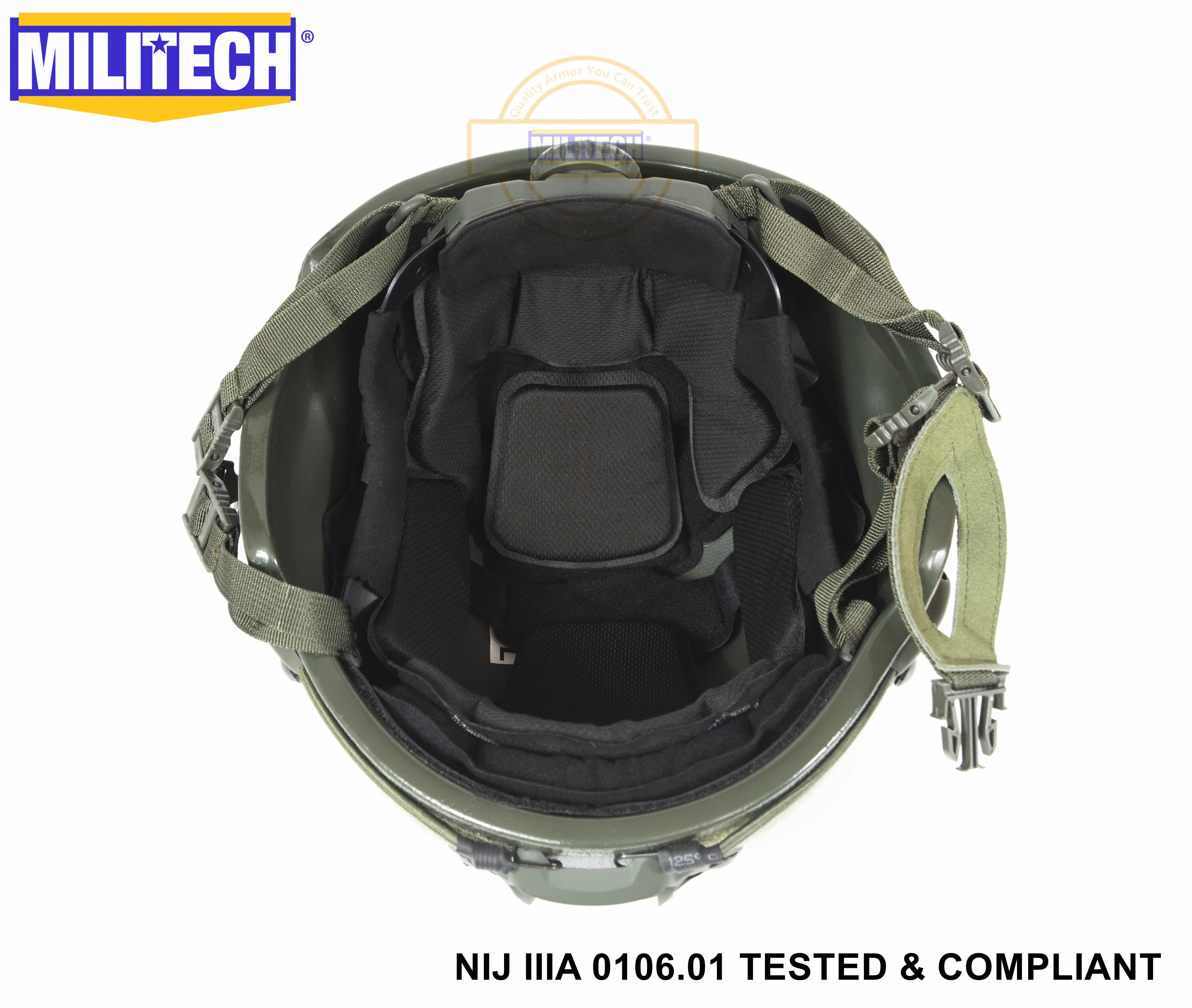 Militech NIJ Level IIIA 3A OD ARC Mid Cut Bulletproof Sentry XP Aramid баллистический шлем с пуленепробиваемый тактический комплект козырька