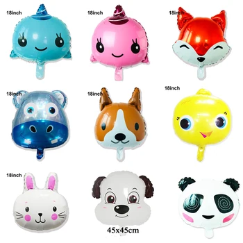 

Animal balloon new style animal head panda chicken dog rabbit fox Dolphins and hippos balloon for party balloons