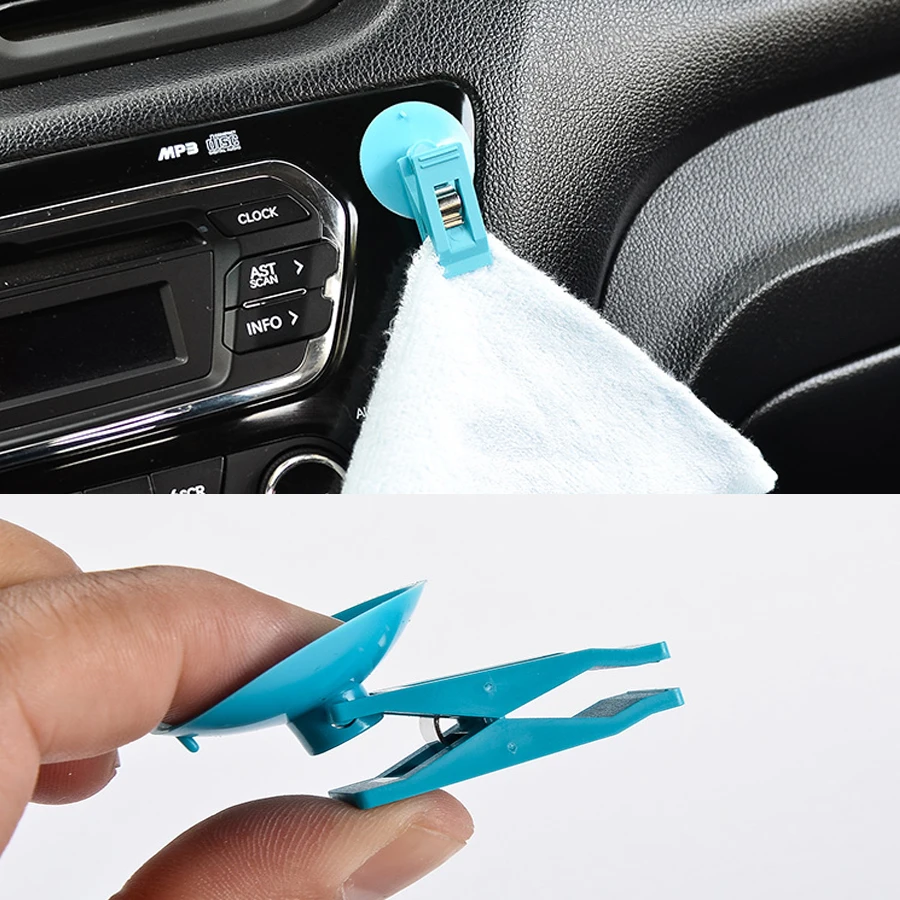 2pcs/Set Car Window Mount Suction Clip Tool Suction Cup Auto Clips Card Clamp 